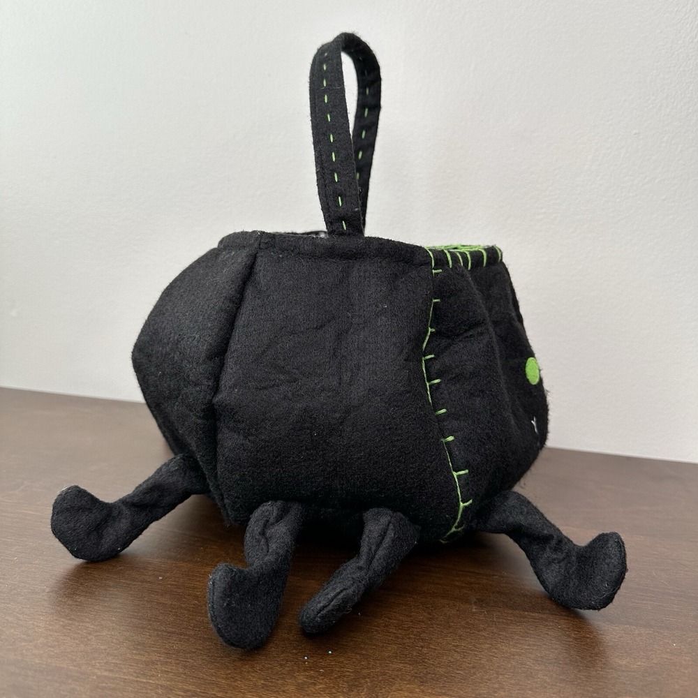 Pottery Barn Kids Spider Halloween Trick Or Treat Tote Back Candy Basket Retired - Picture 5 of 16